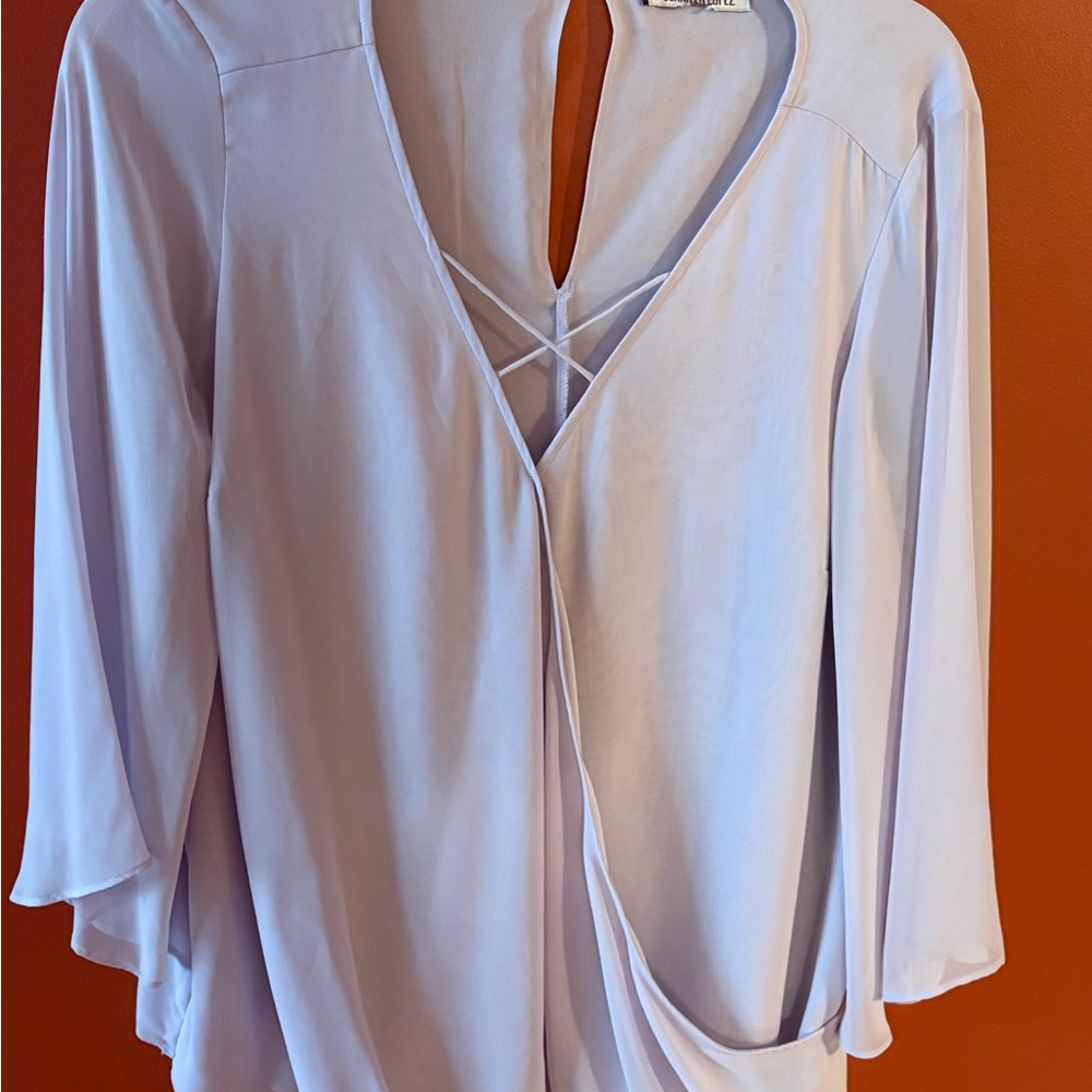 Jennifer Lopez Light Purple Blouse